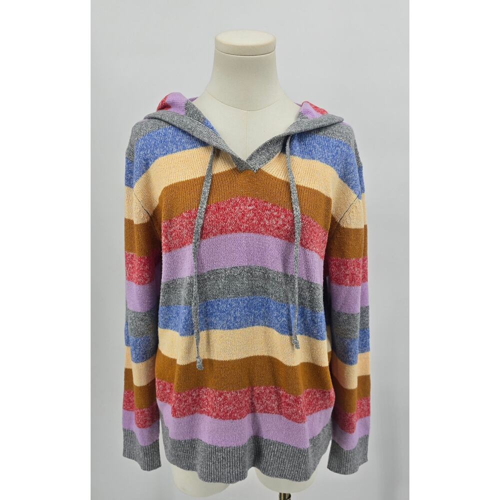 Andree by Unit Retro Spring Stripped Oversized Hooded Sweater